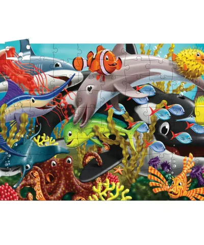 Puzzle Sparkly 2in1 Sea Life (100 κομμάτια) The Learning Journey