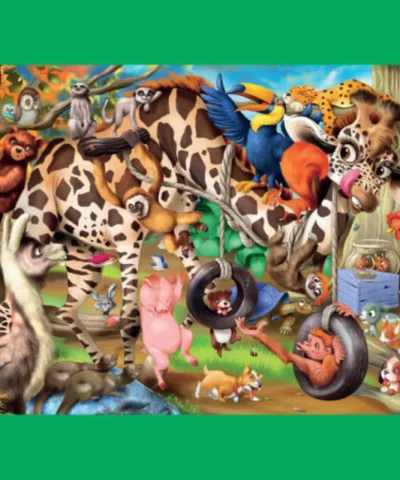 Puzzle Ανάγλυφο Ζώα σε Χάος (100 κομμάτια) Hinkler