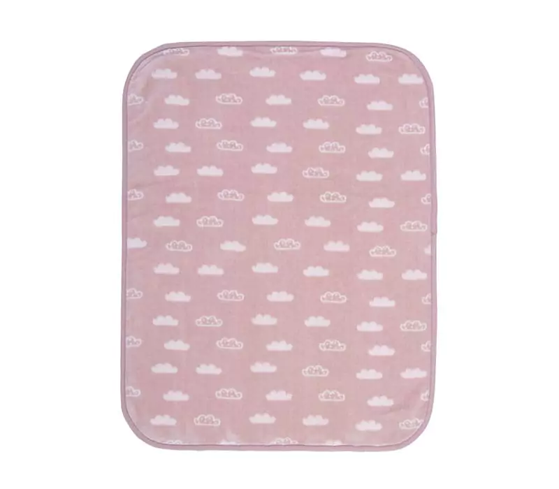 Βρεφική Κουβέρτα Βελουτέ Clouds Pink Nef Nef