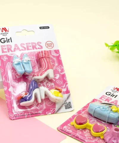 Σετ Γόμες Fancy Eraser Set: Girl In Pink Qihao