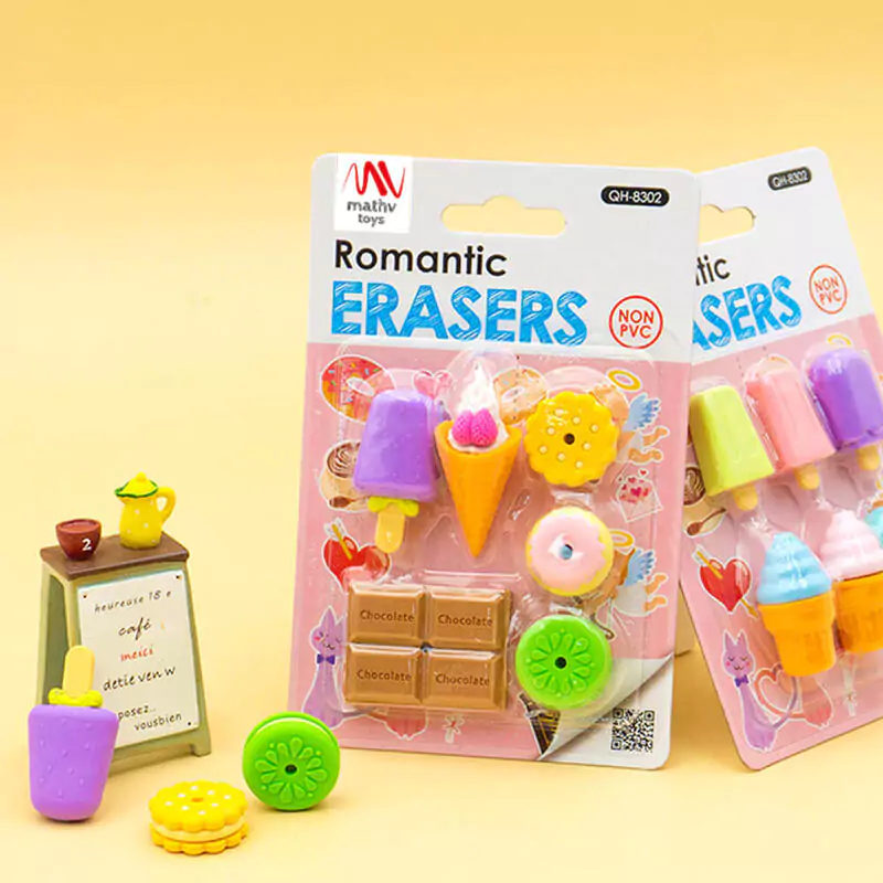 Σετ Γόμες Fancy Eraser Set: Romantic and Sweet Qihao