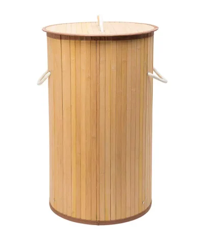 Καλάθι Απλύτων Στρογγυλό Bamboo Essentials 57lt Estia