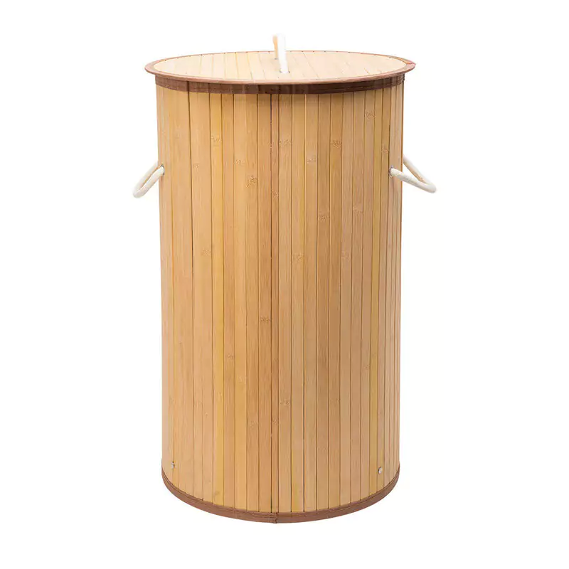 Καλάθι Απλύτων Στρογγυλό Bamboo Essentials 57lt Estia