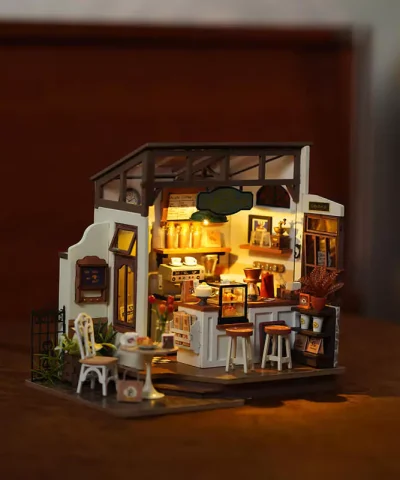 Ξύλινo Παιχνίδι Κατασκευών DIY Miniature No.17 Cafe Robotime