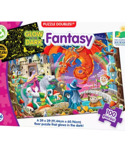 Puzzle Sparkly 2in1 Fantasy (100 κομμάτια) The Learning Journey