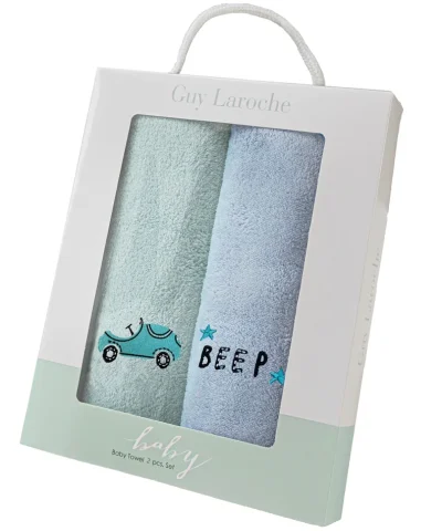 Σετ 2 Βρεφικές Πετσέτες  Baby Boy Cars (SET3) 35X50 Guy Laroche