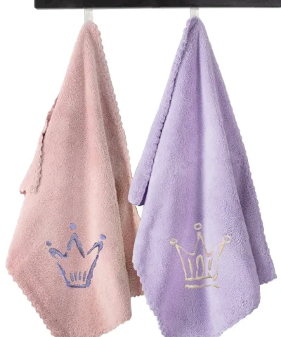 Σετ 2 Βρεφικές Πετσέτες Baby Girl Princess Crown (SET1) 35X50 Guy Laroche