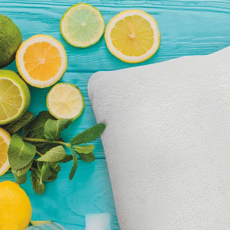 Μαξιλάρι Ύπνου Σκληρό Memory Foam Ανατομικό Lemon
